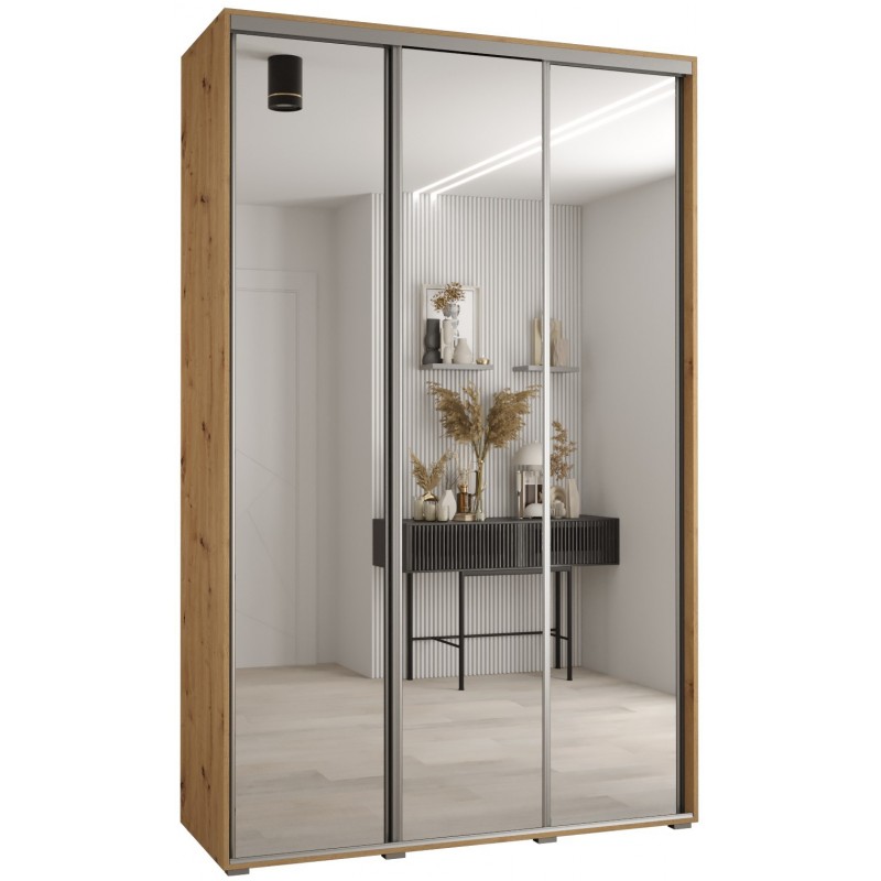 Szafa przesuwna z lustrem i wysuwanym drążkiem Cannes 2 150 głębokość 45 cm wysokość 205,2 cm