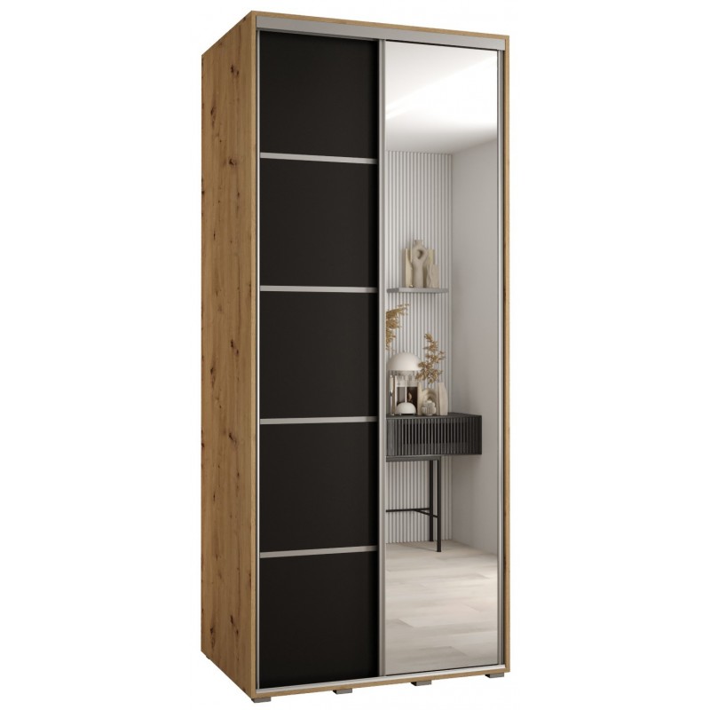 Szafa przesuwna z lustrem wysoka Davos 5 110 głębokość 60 cm wysokość 235,2 cm