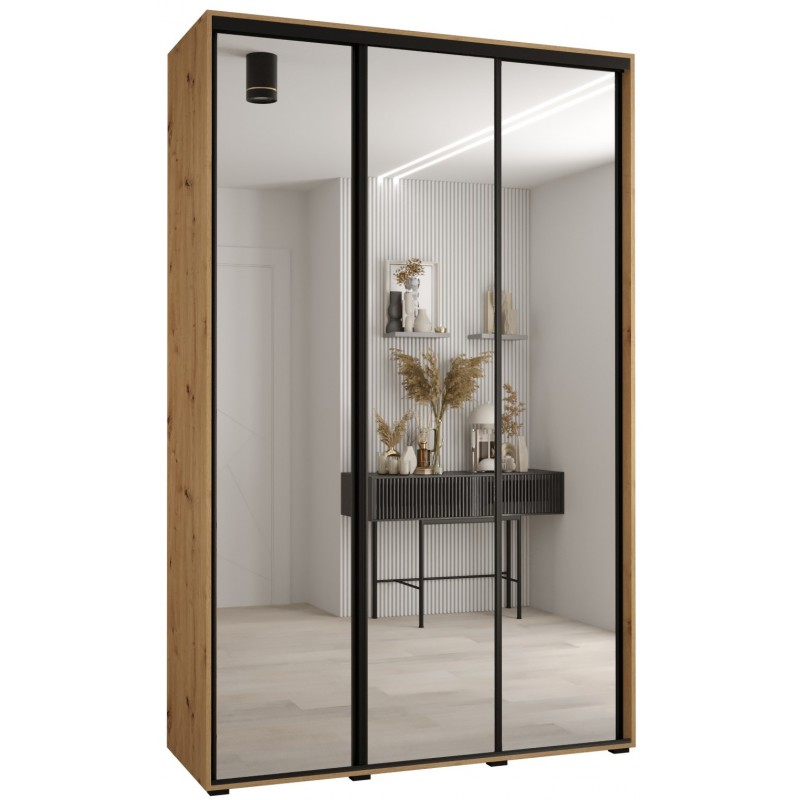 Szafa przesuwna z lustrem garderoba Cannes 2 160 głębokość 45 cm wysokość 205,2 cm