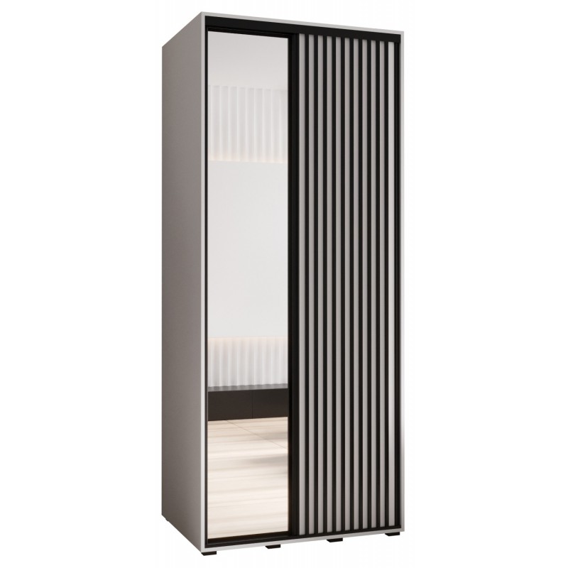 Szafa przesuwna z lustrem Sapporo 2 100 głębokość 60 cm wysokość 205,2 cm
