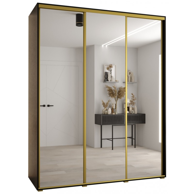 Szafa przesuwna z lustrem i drążkiem Cannes 2 190 głębokość 60 cm wysokość 205,2 cm