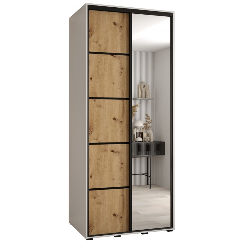 Szafa przesuwna z lustrem wysoka Davos 5 120 głębokość 60 cm wysokość 235,2 cm