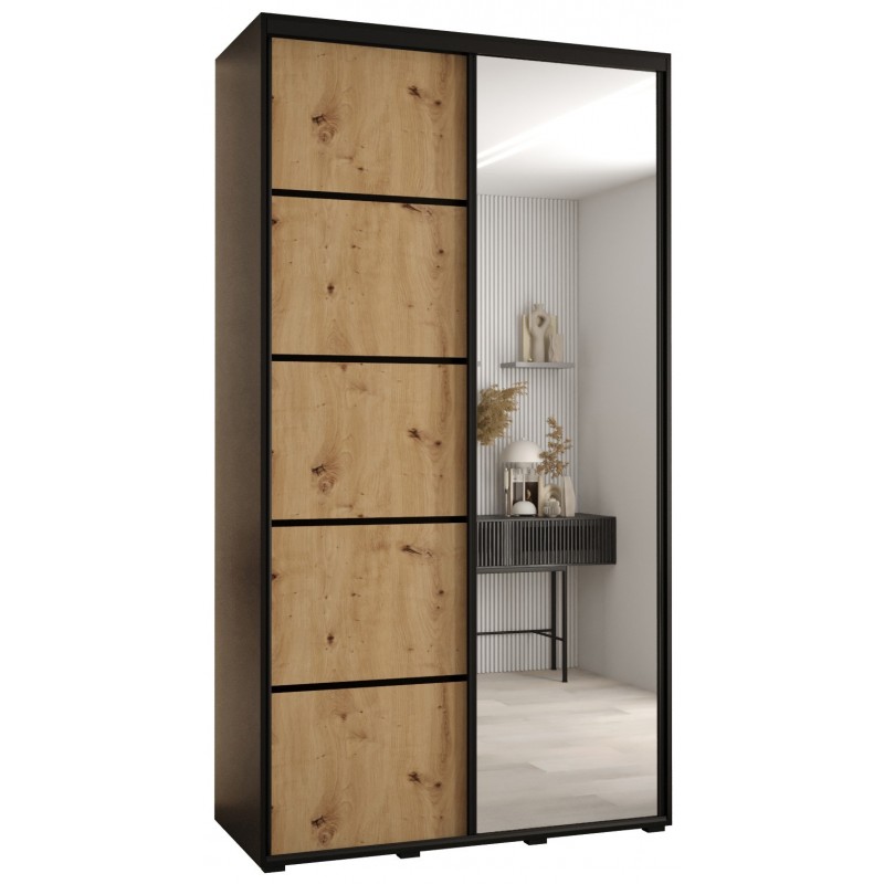 Szafa przesuwna z lustrem wysoka Davos 5 130 głębokość 45 cm wysokość 235,2 cm