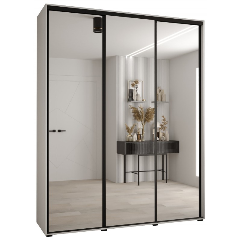 Szafa przesuwna z lustrem do salonu Cannes 2 200 głębokość 60 cm wysokość 205,2 cm