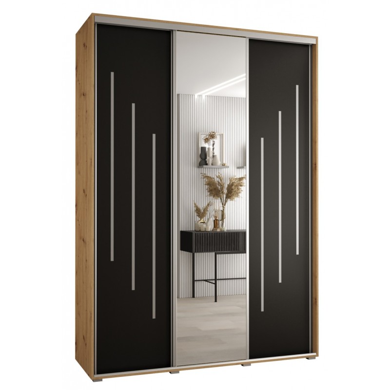 Szafa przesuwna z lustrem garderoba Cannes 9 180 głębokość 45 cm wysokość 205,2 cm
