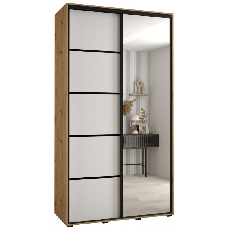 Szafa przesuwna z lustrem wysoka Davos 5 140 głębokość 45 cm wysokość 235,2 cm