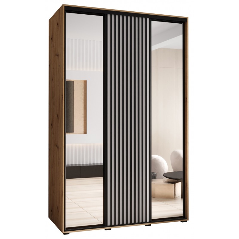 Szafa przesuwna z lustrem Sapporo 2 160 głębokość 60 cm wysokość 205,2 cm