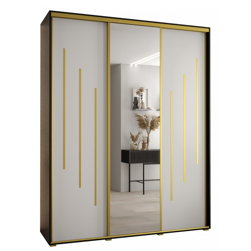 Szafa przesuwna z lustrem garderoba Cannes 9 190 głębokość 60 cm wysokość 205,2 cm