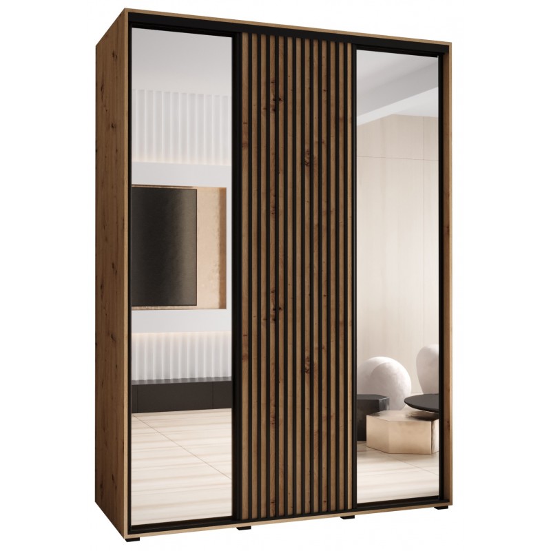 Szafa przesuwna z lustrem Sapporo 2 170 głębokość 60 cm wysokość 205,2 cm