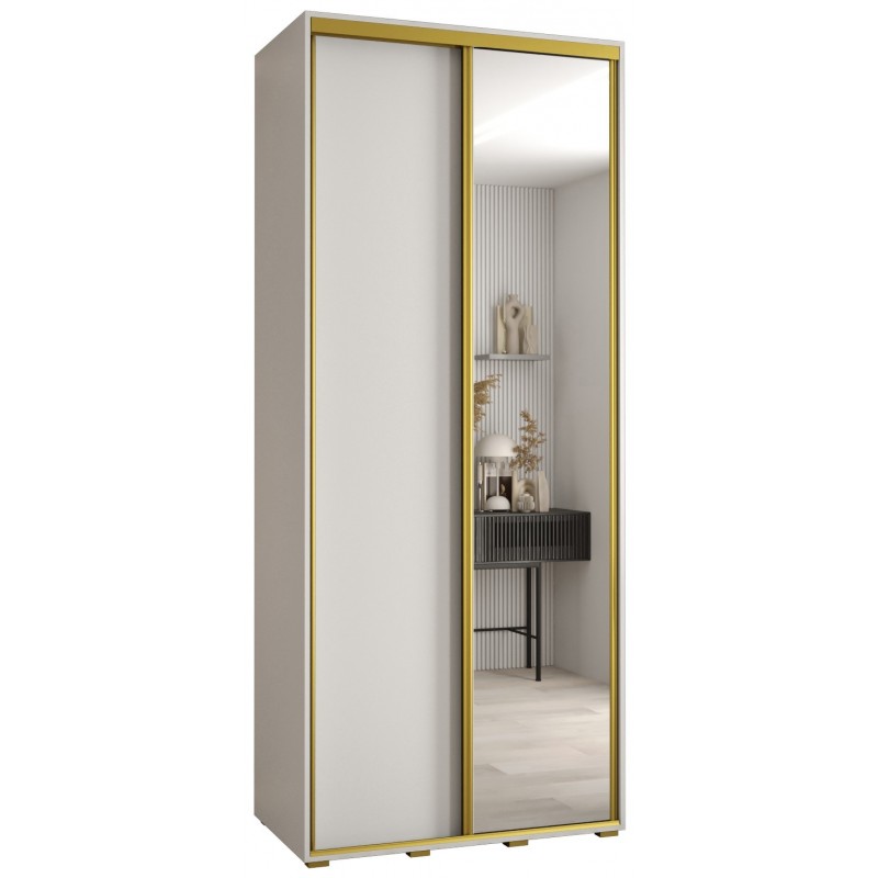 Szafa przesuwna z lustrem ubraniowa Cannes 3 120 głębokość 60 cm wysokość 205,2 cm