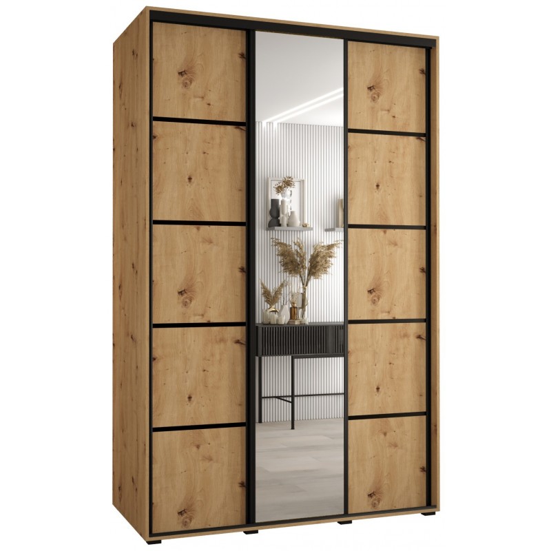 Szafa przesuwna z lustrem wysoka Davos 5 150 głębokość 60 cm wysokość 235,2 cm