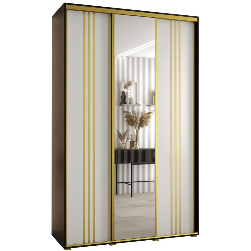 Szafa przesuwna z lustrem trzydrzwiowa Cannes 7 150 głębokość 45 cm wysokość 205,2 cm