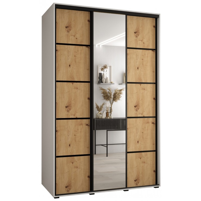 Szafa przesuwna z lustrem wysoka Davos 5 160 głębokość 60 cm wysokość 235,2 cm