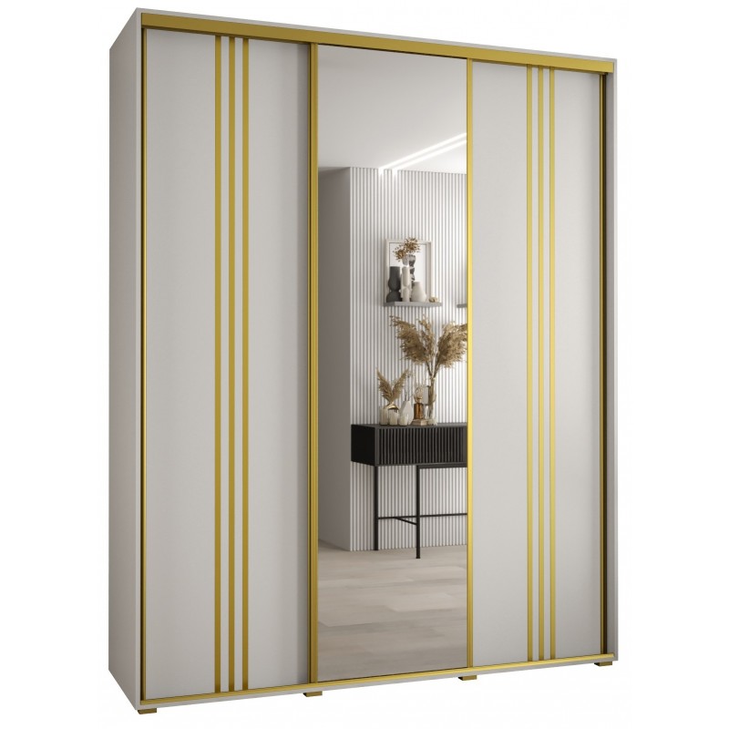 Szafa przesuwna z lustrem garderoba Cannes 7 190 głębokość 60 cm wysokość 205,2 cm