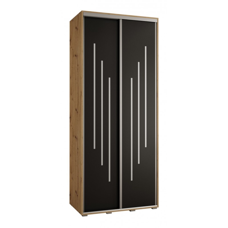 Szafa przesuwna z drążkami Cannes 8 100 głębokość 60 cm wysokość 205,2 cm