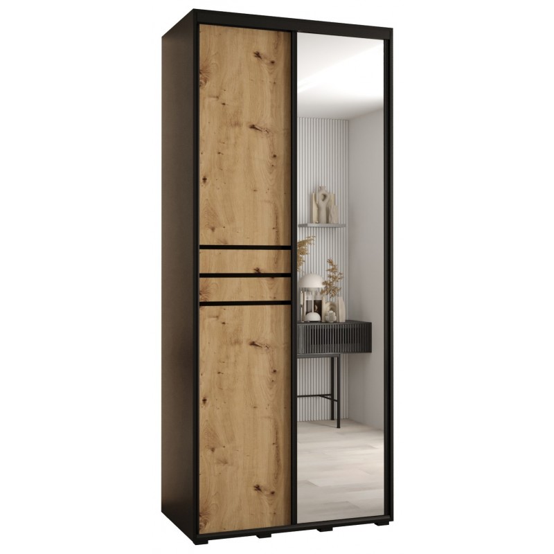 Szafa przesuwna z lustrem dwudrzwiowa Cannes 11 110 głębokość 60 cm wysokość 205,2 cm