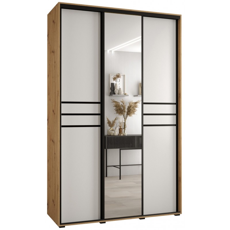 Szafa przesuwna z lustrem garderoba Cannes 11 150 głębokość 60 cm wysokość 205,2 cm