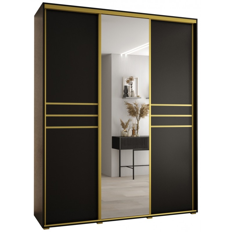 Szafa przesuwna z lustrem garderoba do kawalerki Cannes 11 190 głębokość 45 cm wysokość 205,2 cm