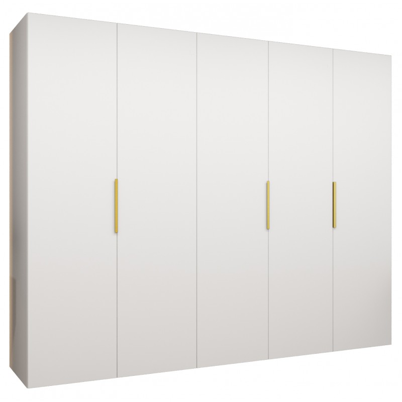 Szafa uchylna garderoba z cichym domykiem ubraniowa z półkami MARBELLA 1 250 głębokość 52 cm wysokość 202 cm