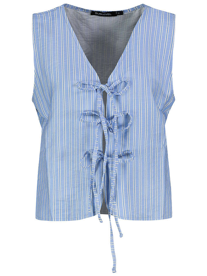 Sublevel Kamizelka w kolorze błękitno-biało-zielonym