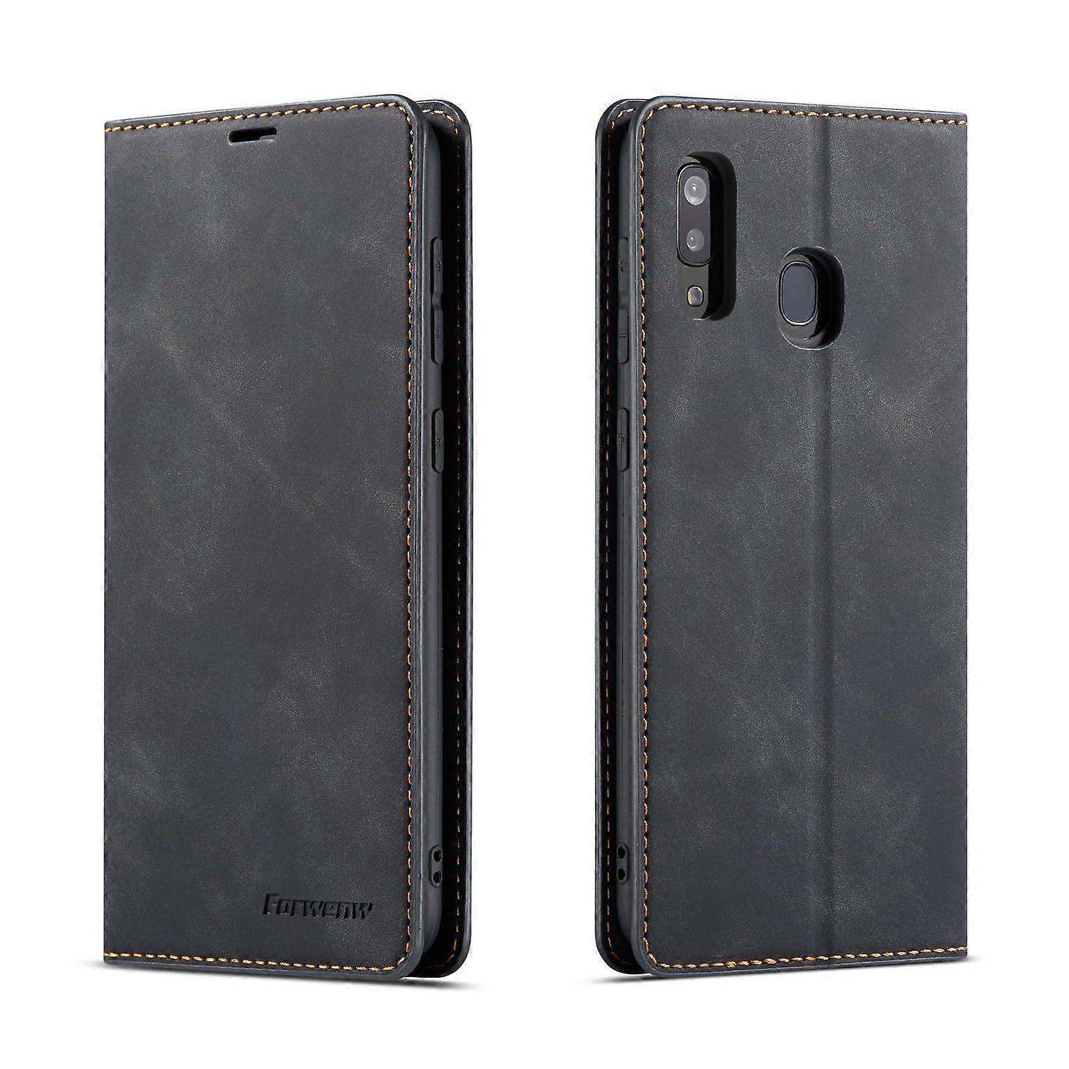 FORWENW dla Samsung Galaxy A20e Fantasy Series Automatycznie wchłaniający się jedwabisty w dotyku skórzany pokrowiec na portfel Wielobarwny Style A
