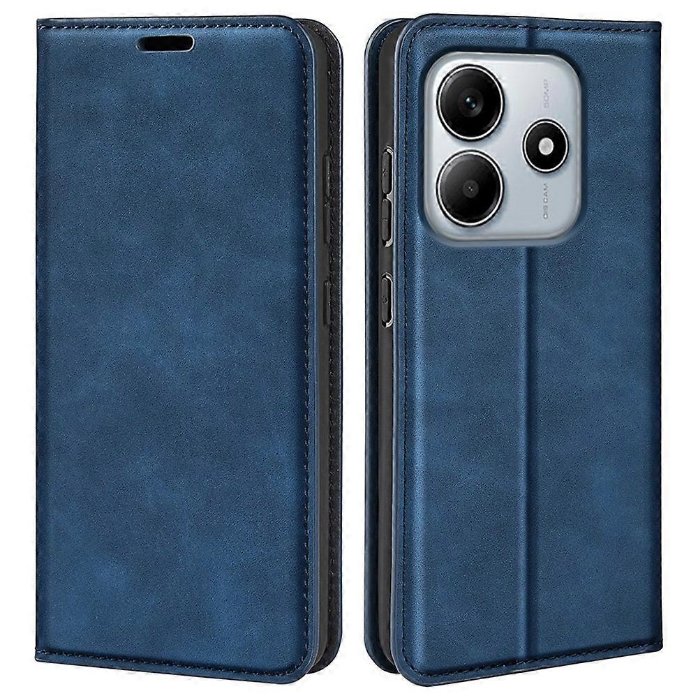 Do Xiaomi Redmi Note 14 5G Etui Skórzany portfel Skórzany Pokrowiec na telefon - niebieski Wielobarwny Blue