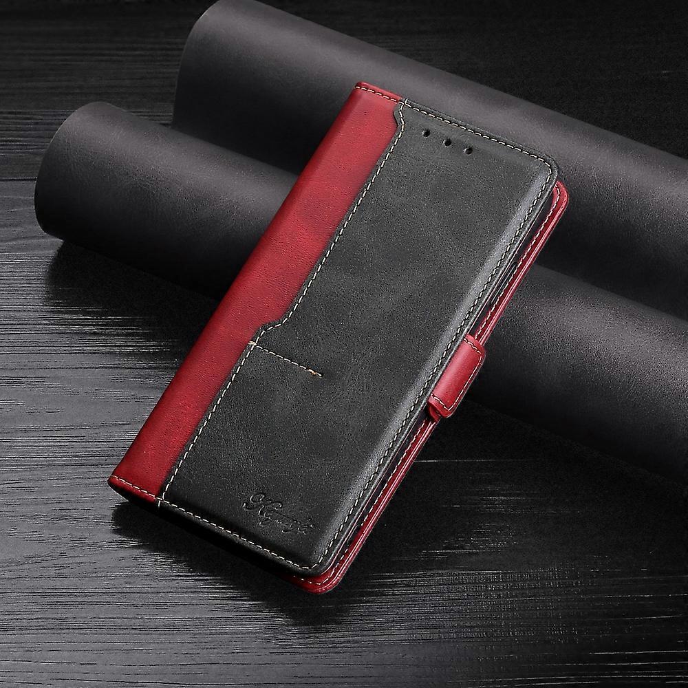 Dla Samsung Galaxy M51 Retro Tekstura Kontrastowy kolor Klamra boczna Poziome skórzane etui z klapką z uchwytem i miejscami na karty oraz portfelem...