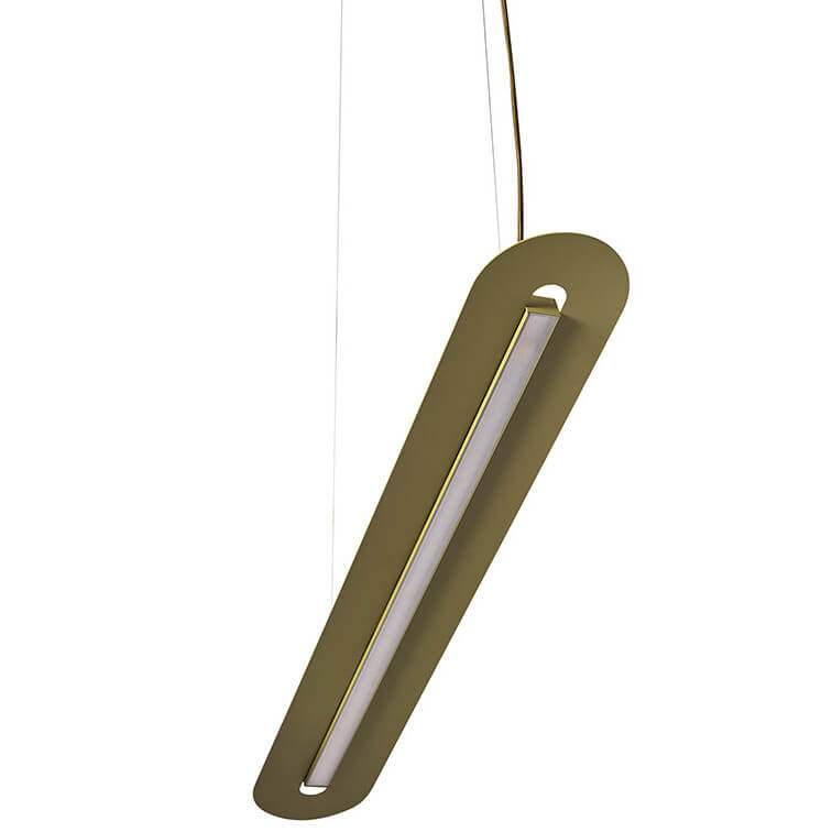 Zwisowa lampa do jadalni Senkei SNB61414P2 LED 24W 3000K oliwkowa