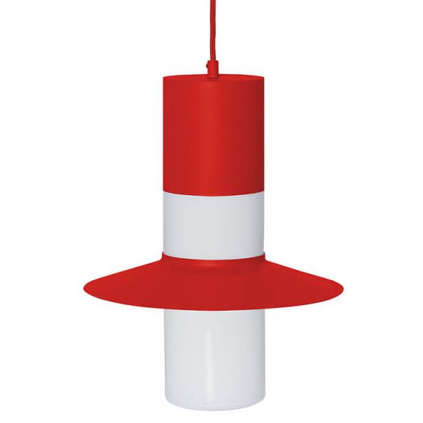 Zwisowa lampa do salonu Caponio CPA11212P0 metalowa czerwona pomarańczowa