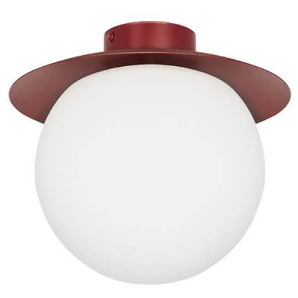 Szklana lampa sufitowa Kuul KLC140S0 do łazienki IP44 biała bordowa