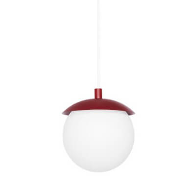 Lampa wisząca nad wyspę Kuul KLF141PS0 kulista IP44 bordowa biała