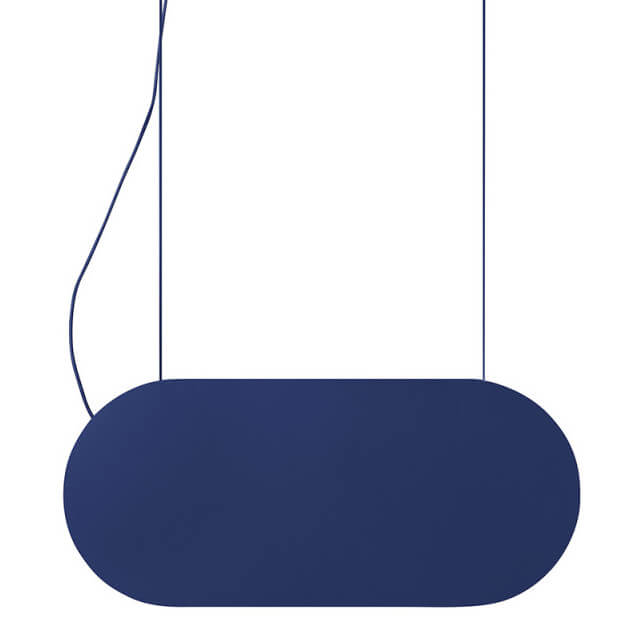 Lampa wisząca nad wyspę Malumi MLA61313P2 LED 24W 3000K granatowa
