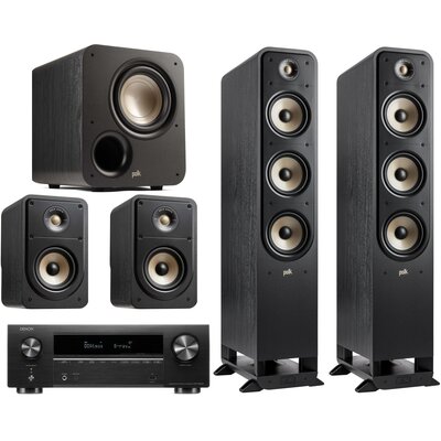 DENON AVR X1800 + POLK AUDIO ES60 + ES15 + ES35C + ES8SUB Czarny