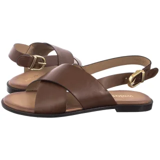 Sandały Brązowe 76071-52 (WO291-b) Wojas