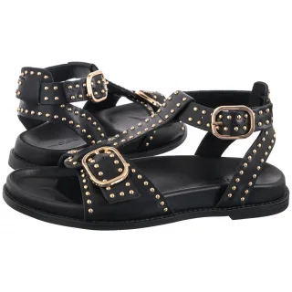 Sandały Czarne 76240-51 (WO310-a) Wojas