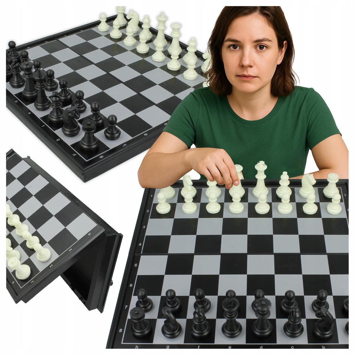 Szachy Magnetyczne Klasyczne Podróżne Gra w Szachy Planszowa Strategiczna