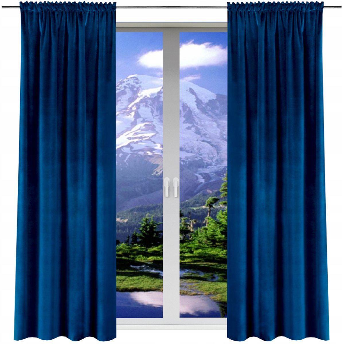 Zasłona gotowa WELUROWA 140x220 zasłonki do salonu sztory velvet KOMPLET !