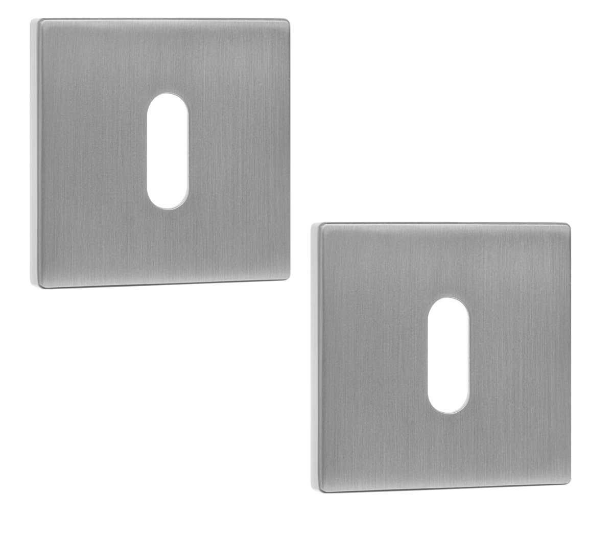 Rozeta Kwadratowa Klucz Szyld do Klamki Wewnętrznej Srebrna Kuchinox