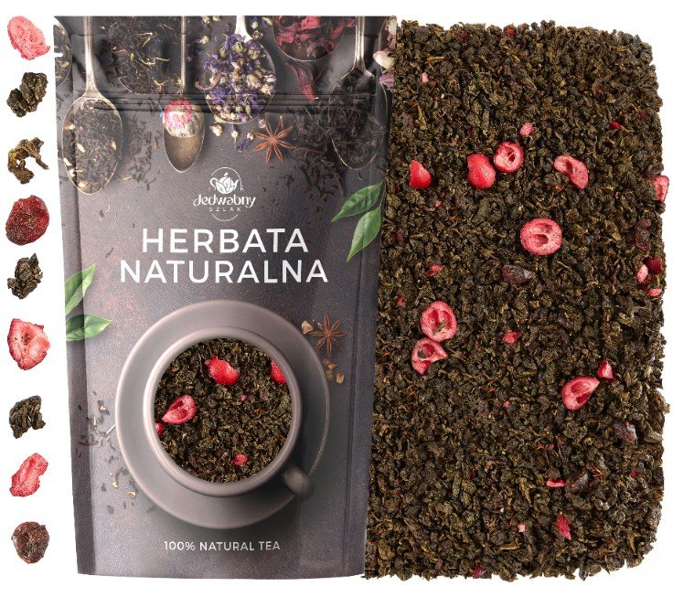 Herbata liściasta Oolong żurawina liofilizowana 100g