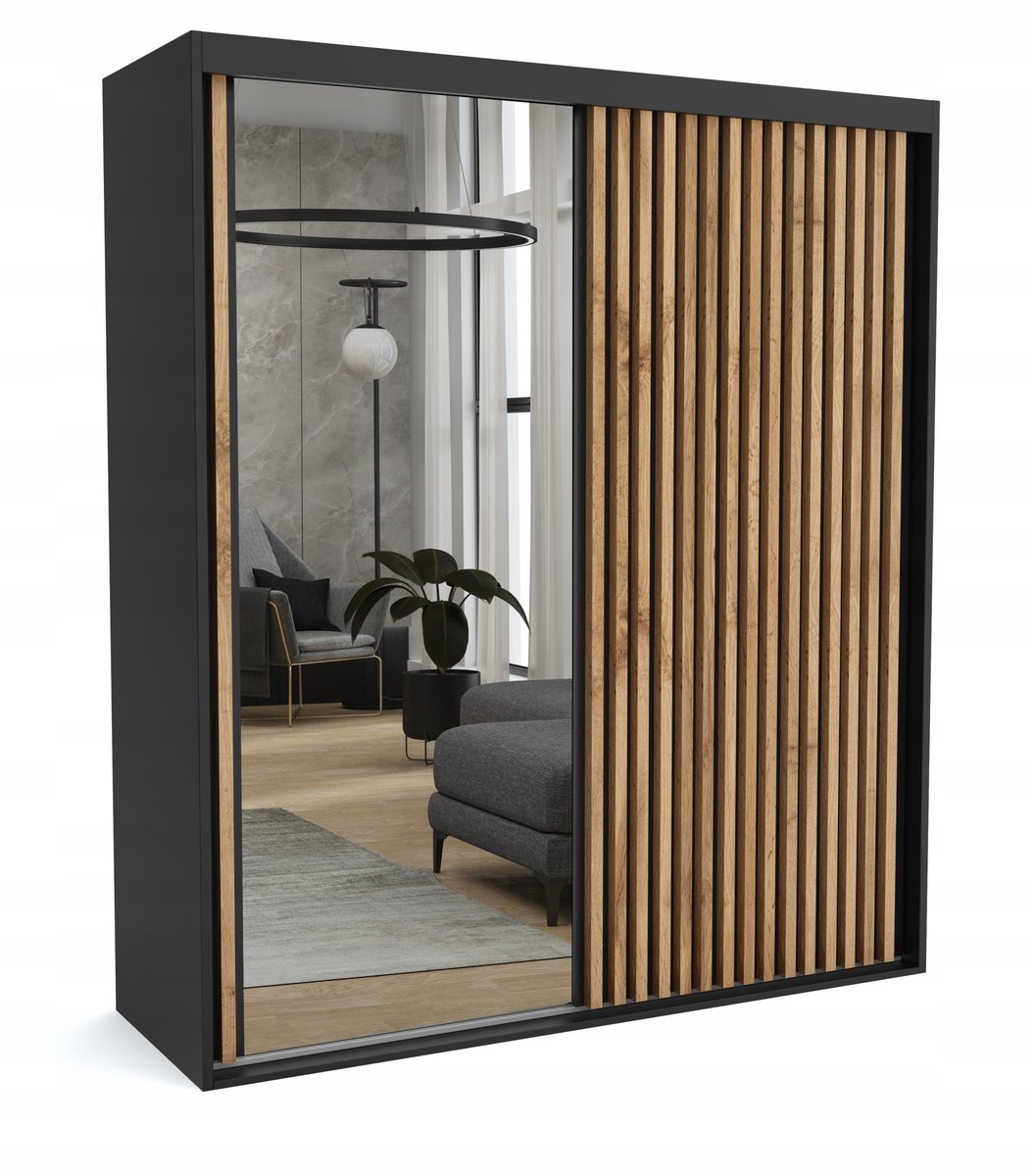 Szafa przesuwna Mat 6 na wymiar z lustrem 120 cm