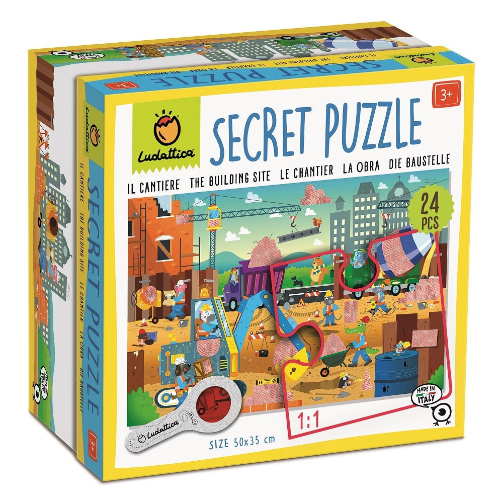 Ludattica Puzzle dla dzieci z ukrytymi motywami Plac budowy