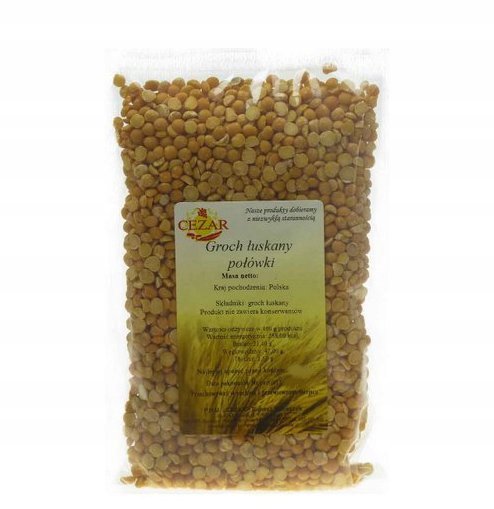 Groch łuszczony 500g połówki łuskane ziarno grochu