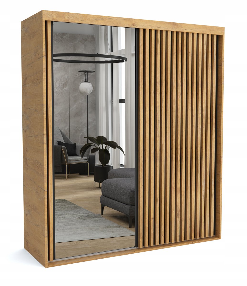 Szafa przesuwna Mat 6 na wymiar z lustrem 150 cm