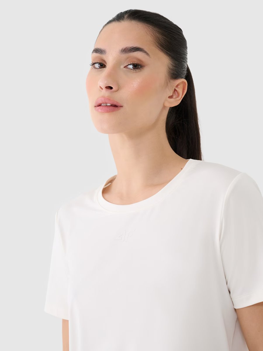 4F Koszulka damska treningowa oversize szybkoschnąca 4FRSS25TFTSF1236-11S Biały Roz. XXL