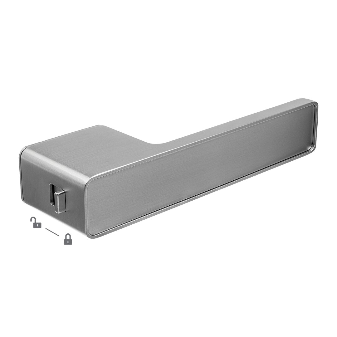 Klamka do Drzwi Wewnętrznych z Blokadą Srebrna SOMBRA Kuchinox