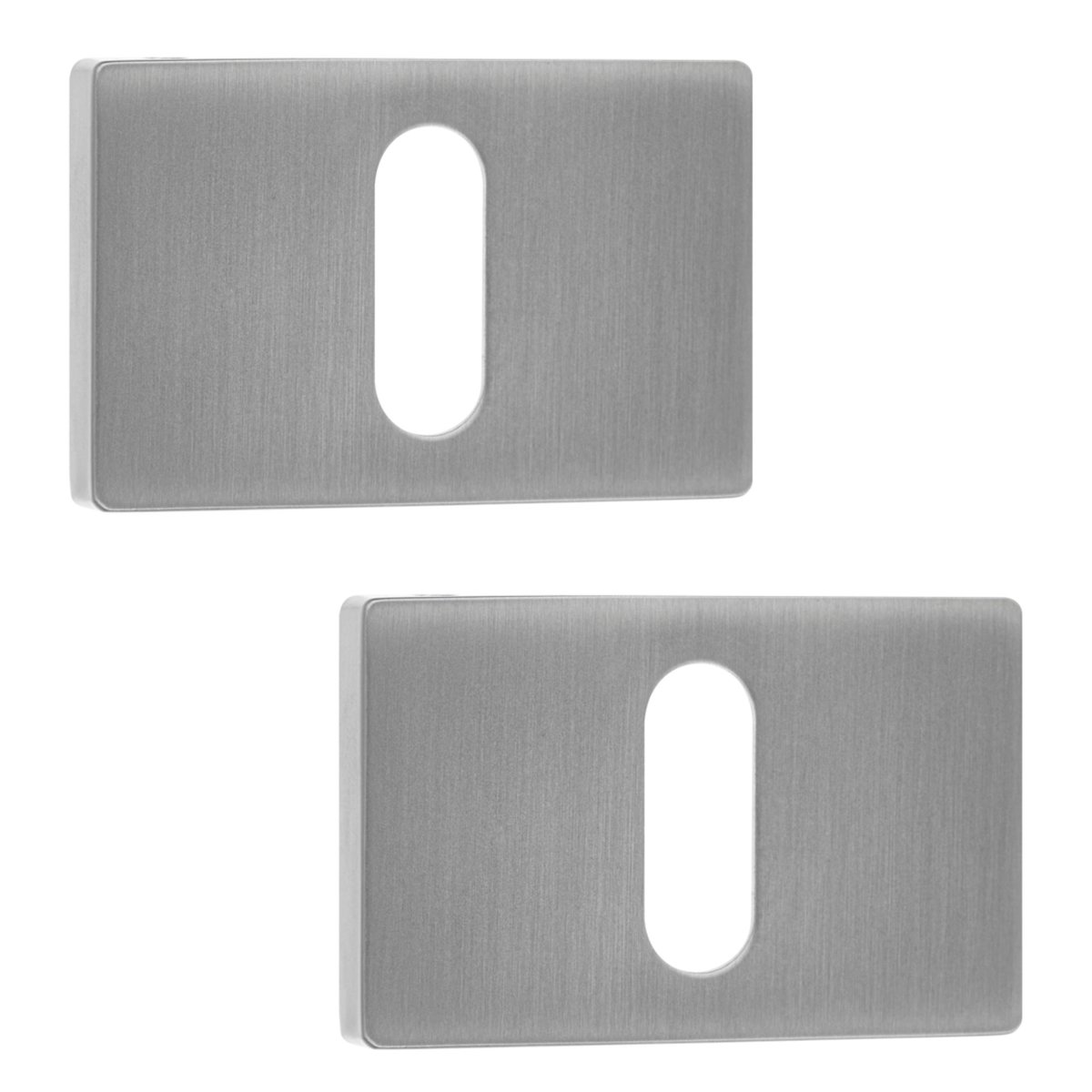 Rozeta Prostokątna Klucz Szyld do Klamki Wewnętrznej Srebrna Kuchinox