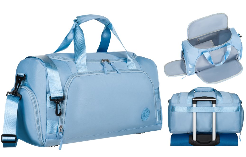 Peterson torba sportowa na siłownię podróżna trening turystyczna duża pojemna z uchwytami błękitna