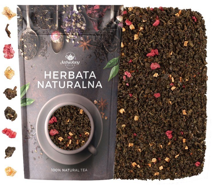 Herbata liściasta Oolong maliny liofilizowane 100g