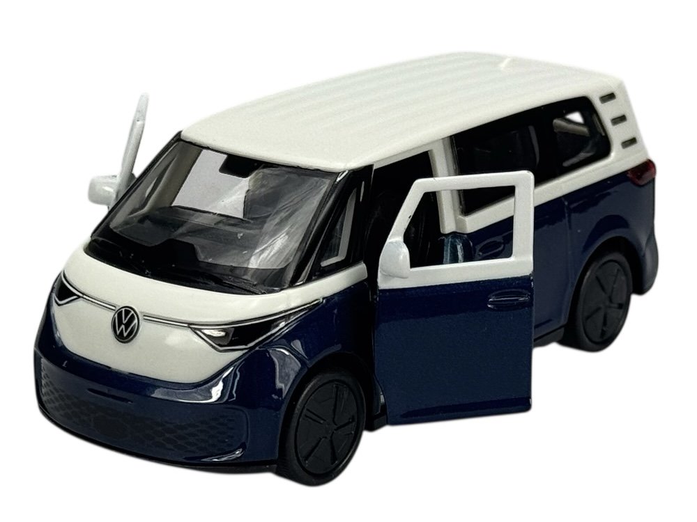 WELLY VW VOLKSWAGEN ID. BUZZ BIAŁO-NIEBIESKI 1:34 SAMOCHÓD NOWY METALOWY MODEL