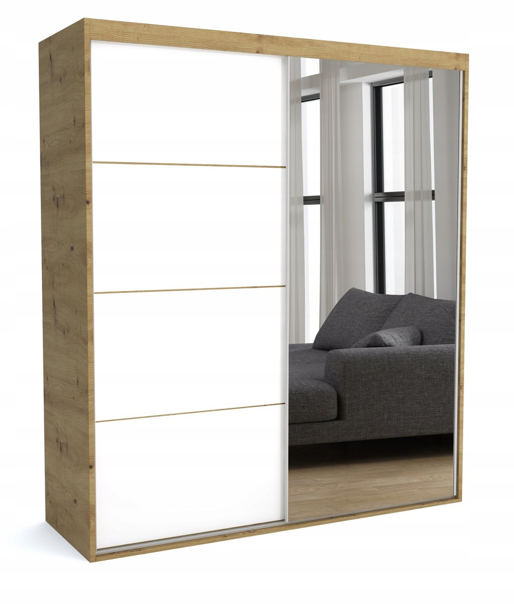 Szafa przesuwna Mat 7 na wymiar z lustrem 120 cm